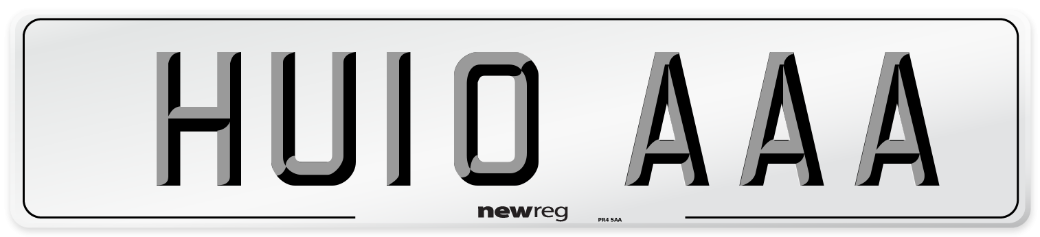 HU10 AAA Number Plate from New Reg